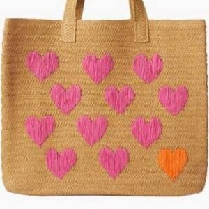 COPY - Pink and Orange Heart Tote Bag